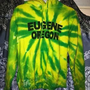 Tie dyed Eugene Oregon hoodie
